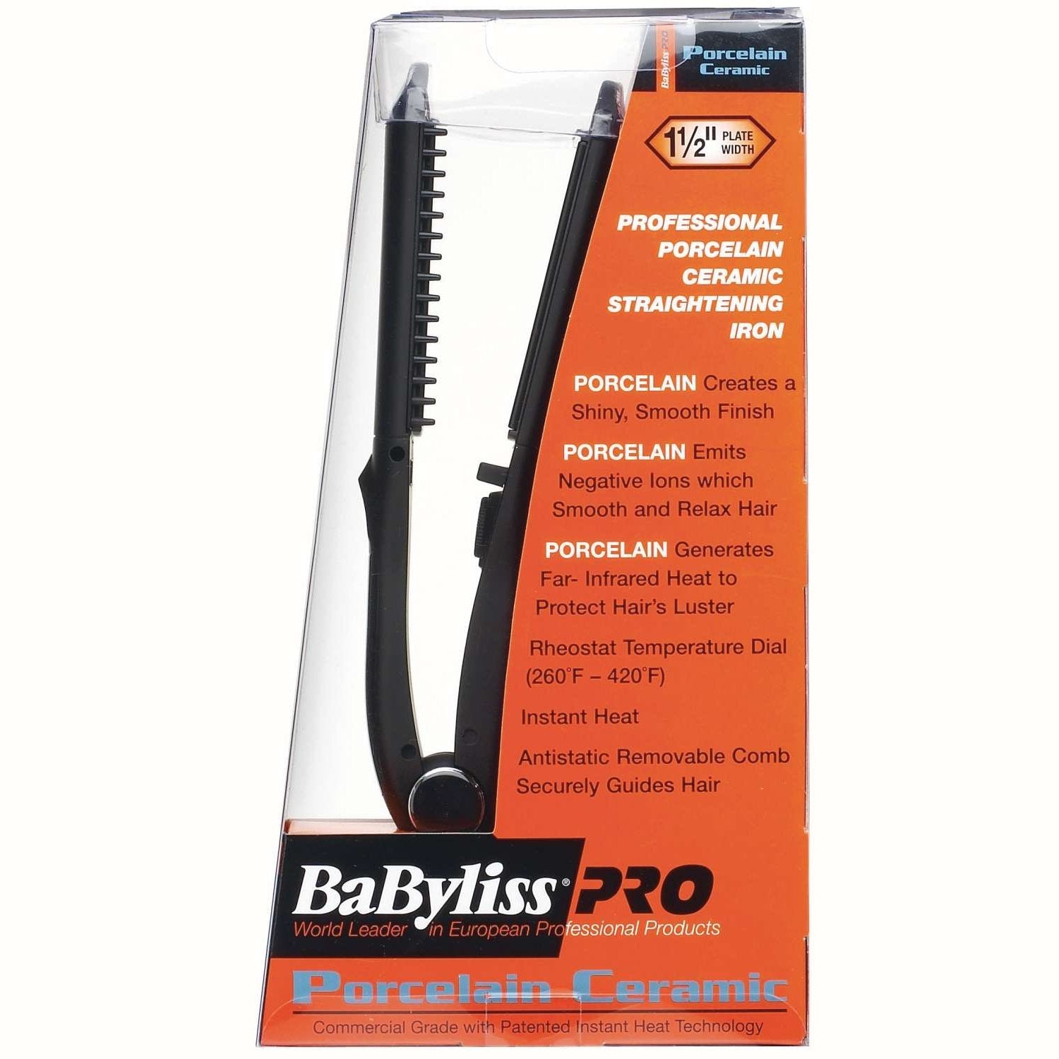 Babylisspro Porcelain Ceramic Straightening Iron Babylisspro Porcelain Ceramic Straightening Iron