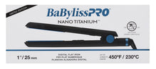 BABYLISSPRO NANO TITANIUM LIMITED EDITION BLACK AND BLUE 1 INCH DIGITAL FLAT IRON